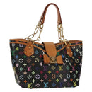 LOUIS VUITTON Multicolor Annie GM Shoulder Bag Black M40304 LV Auth ep12460V-1