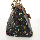 LOUIS VUITTON Multicolor Annie GM Shoulder Bag Black M40304 LV Auth ep12460V-4