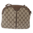 GUCCI GG Supreme Web Sherry Line Bag PVC Beige Gold 904 02 047 Auth ep12468-3