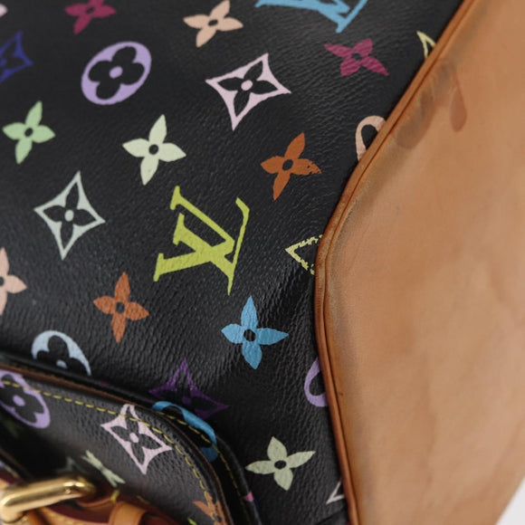 LOUIS VUITTON Monogram Multicolor Petit Noe Bag Black M42230 Auth ep12473