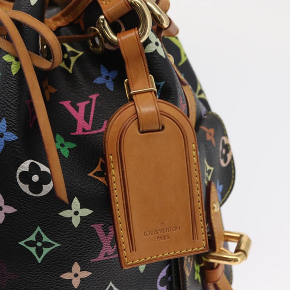LOUIS VUITTON Monogram Multicolor Petit Noe Bag Black M42230 Auth ep12473