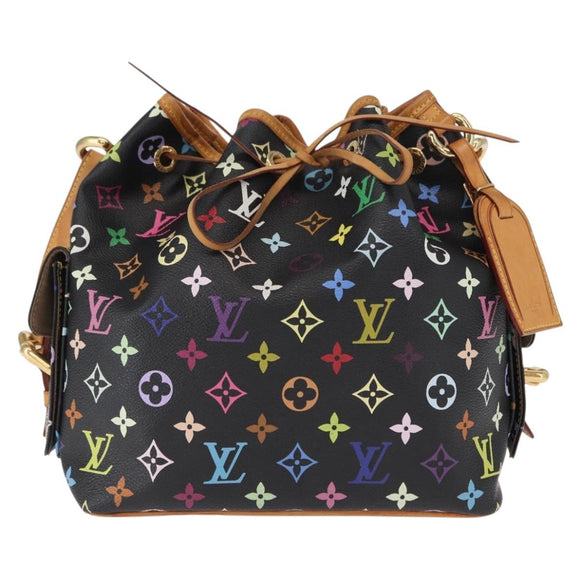 LOUIS VUITTON Monogram Multicolor Petit Noe Bag Black M42230 Auth ep12473