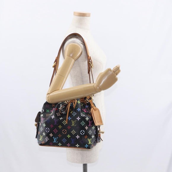 LOUIS VUITTON Monogram Multicolor Petit Noe Bag Black M42230 Auth ep12473