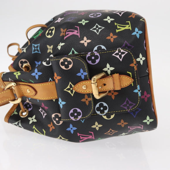 LOUIS VUITTON Monogram Multicolor Petit Noe Bag Black M42230 Auth ep12473