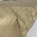 GUCCI GG Implementation Tote Bag PVC Gold Tone 211137 Auth ep12474-14