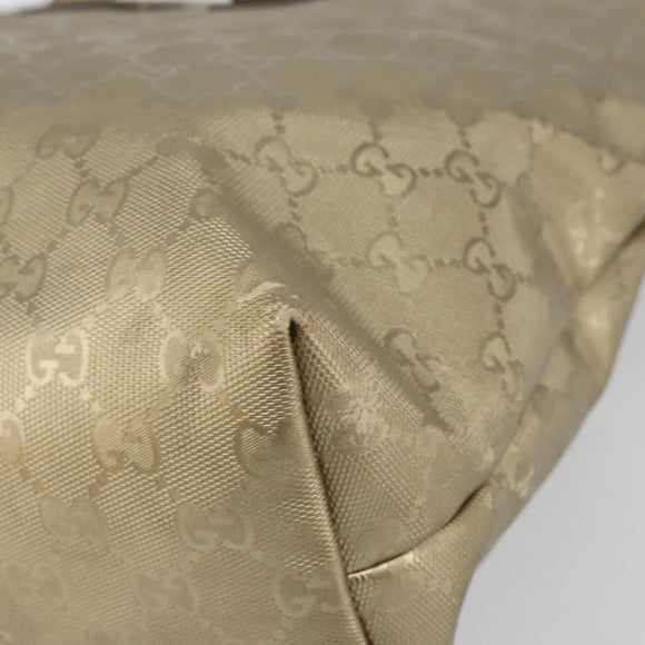 GUCCI GG Implementation Tote Bag PVC Gold Tone 211137 Auth ep12474