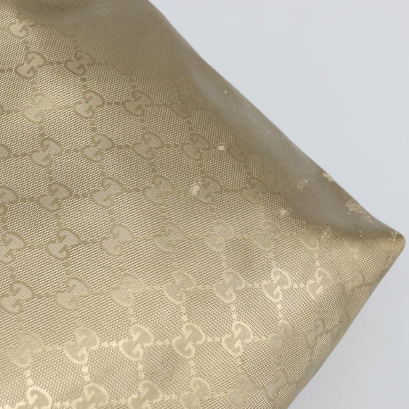 GUCCI GG Implementation Tote Bag PVC Gold Tone 211137 Auth ep12474