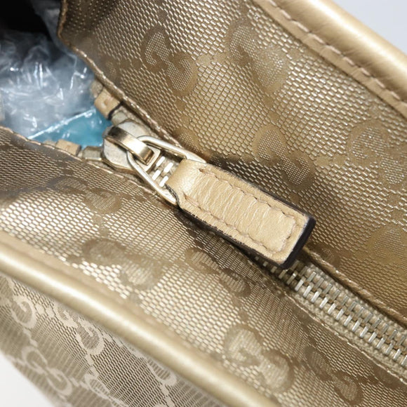 GUCCI GG Implementation Tote Bag PVC Gold Tone 211137 Auth ep12474