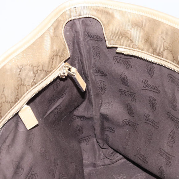 GUCCI GG Implementation Tote Bag PVC Gold Tone 211137 Auth ep12474