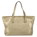 GUCCI GG Implementation Tote Bag PVC Gold Tone 211137 Auth ep12474-2