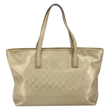 GUCCI GG Implementation Tote Bag PVC Gold Tone 211137 Auth ep12474 - 0