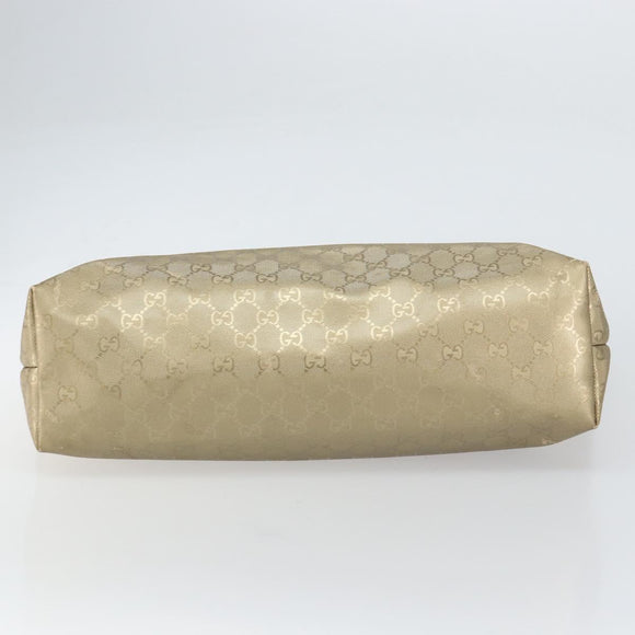 GUCCI GG Implementation Tote Bag PVC Gold Tone 211137 Auth ep12474