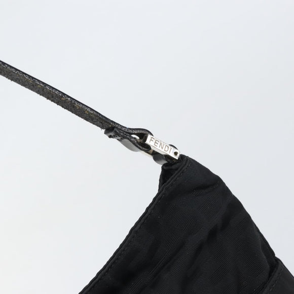 FENDI Zucca Canvas Shoulder Bag Silver Black Auth ep12476