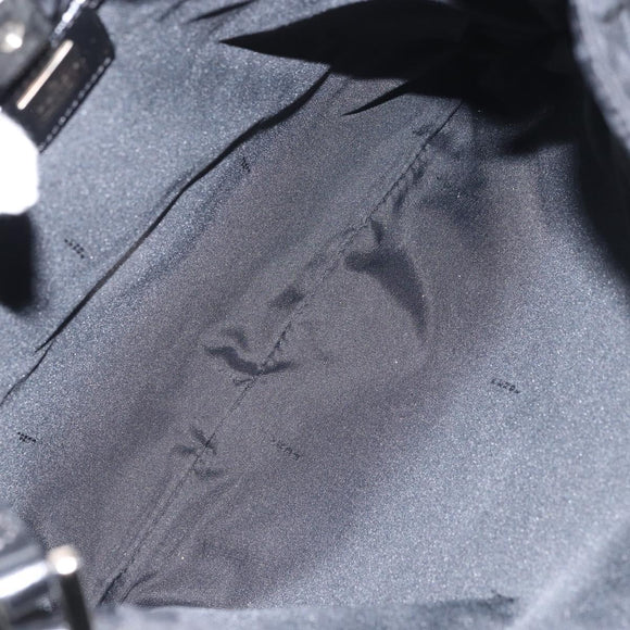 FENDI Zucca Canvas Shoulder Bag Silver Black Auth ep12476