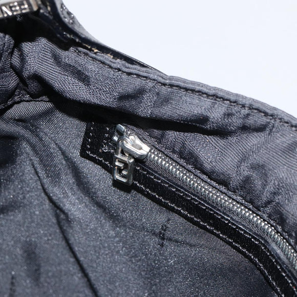 FENDI Zucca Canvas Shoulder Bag Silver Black Auth ep12476