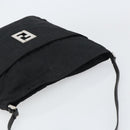 FENDI Zucca Canvas Shoulder Bag Silver Black Auth ep12476-6