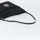 FENDI Zucca Canvas Shoulder Bag Silver Black Auth ep12476-7