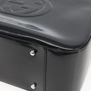 GUCCI Hand Bag Enamel 2way Black Silver 000 1013 0504 Auth ep12477-10