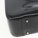 GUCCI Hand Bag Enamel 2way Black Silver 000 1013 0504 Auth ep12477-17