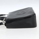 GUCCI Hand Bag Enamel 2way Black Silver 000 1013 0504 Auth ep12477-3