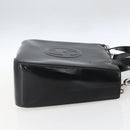 GUCCI Hand Bag Enamel 2way Black Silver 000 1013 0504 Auth ep12477-4