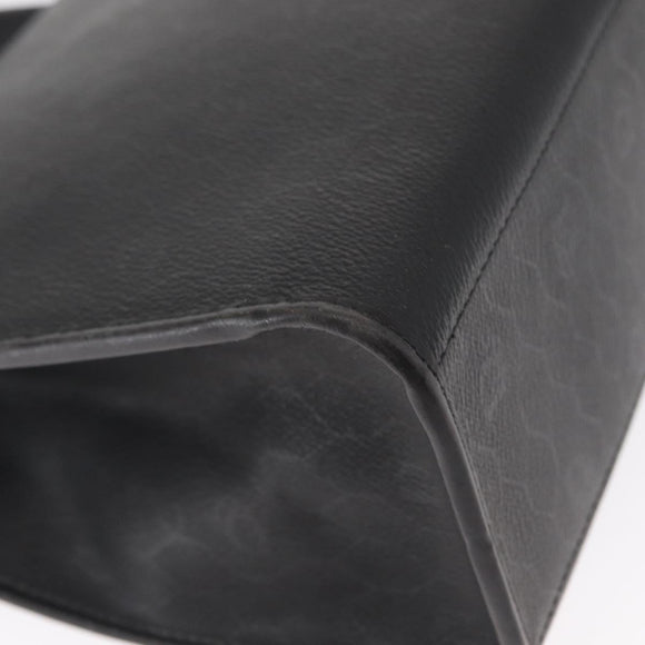 Christian Dior Honeycomb Canvas Hand Bag PVC 2way Black Gold Auth ep12478