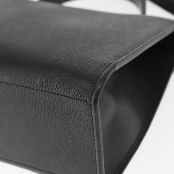 Christian Dior Honeycomb Canvas Hand Bag PVC 2way Black Gold Auth ep12478