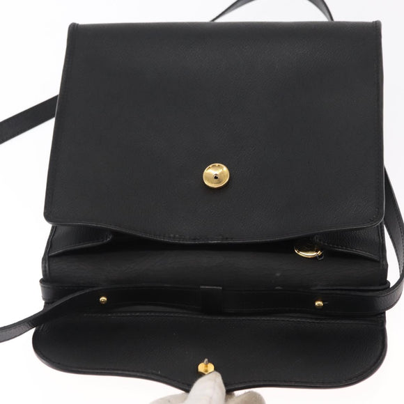 Christian Dior Honeycomb Canvas Hand Bag PVC 2way Black Gold Auth ep12478