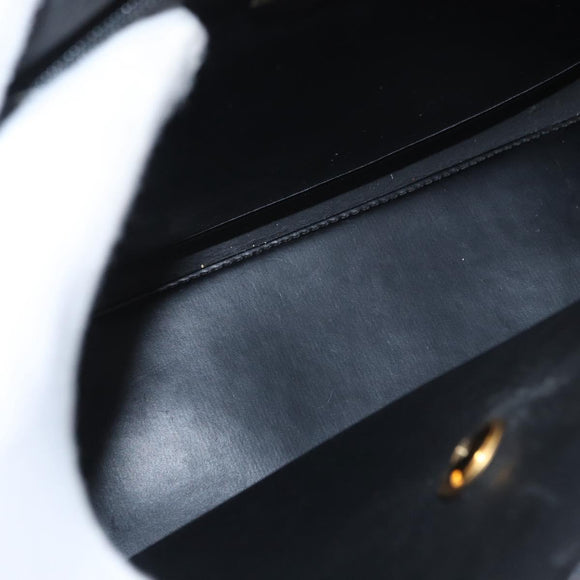 Christian Dior Honeycomb Canvas Hand Bag PVC 2way Black Gold Auth ep12478