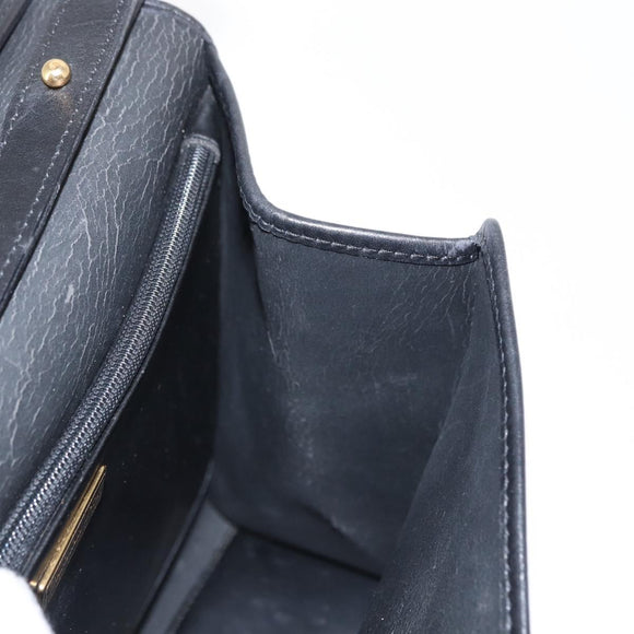 Christian Dior Honeycomb Canvas Hand Bag PVC 2way Black Gold Auth ep12478