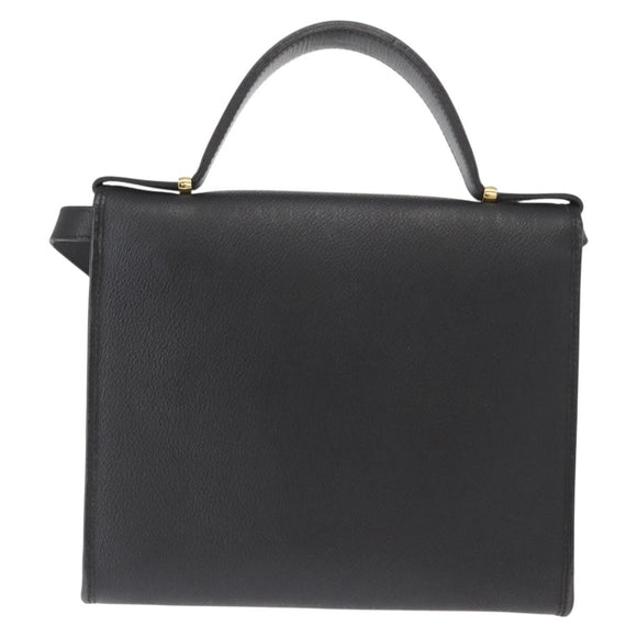 Christian Dior Honeycomb Canvas Hand Bag PVC 2way Black Gold Auth ep12478