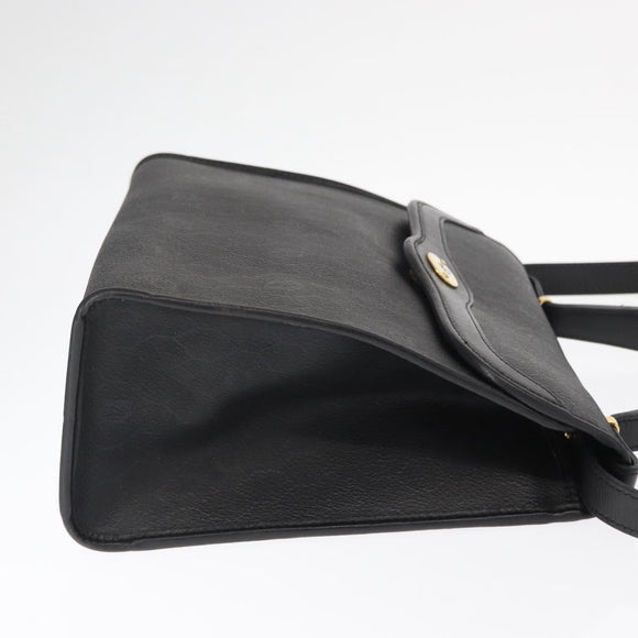 Christian Dior Honeycomb Canvas Hand Bag PVC 2way Black Gold Auth ep12478