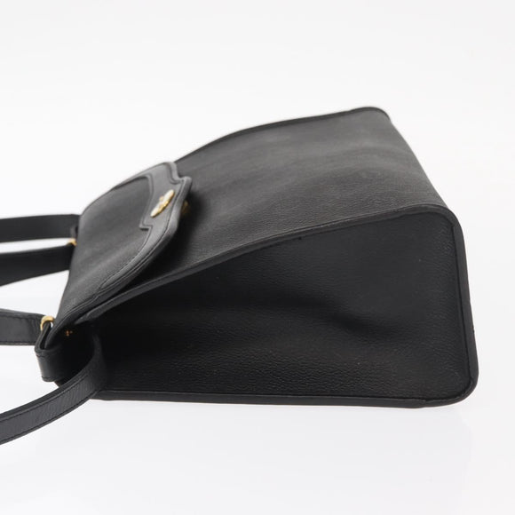 Christian Dior Honeycomb Canvas Hand Bag PVC 2way Black Gold Auth ep12478