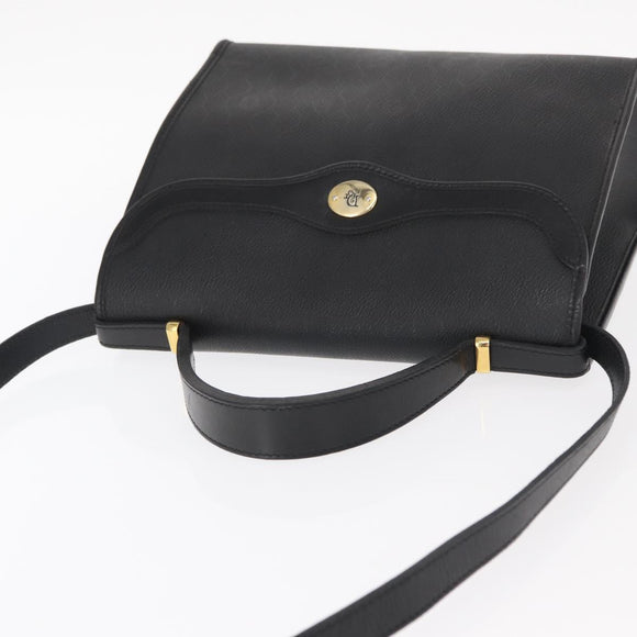 Christian Dior Honeycomb Canvas Hand Bag PVC 2way Black Gold Auth ep12478