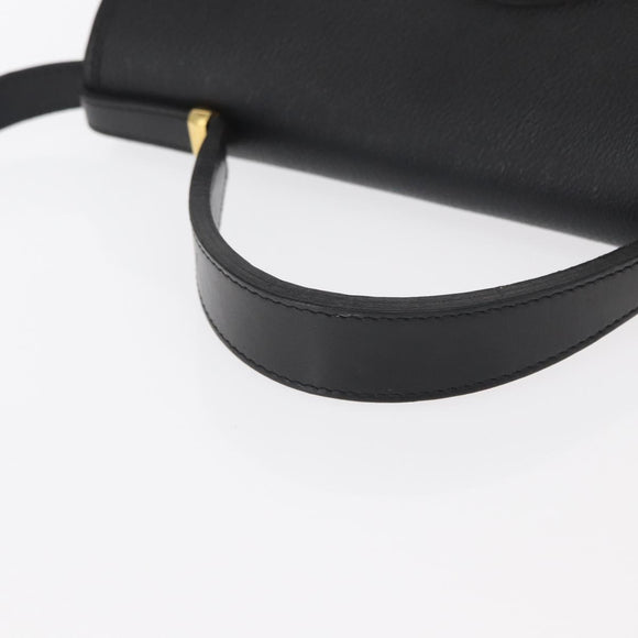 Christian Dior Honeycomb Canvas Hand Bag PVC 2way Black Gold Auth ep12478