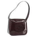 GUCCI Shoulder Bag Enamel Brown Silver 001 2214 1703 Auth ep12479-1