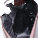 GUCCI Shoulder Bag Enamel Brown Silver 001 2214 1703 Auth ep12479-20