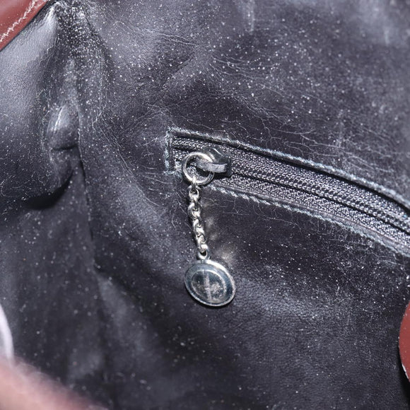 GUCCI Shoulder Bag Enamel Brown Silver 001 2214 1703 Auth ep12479