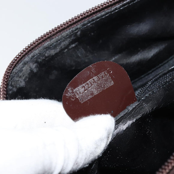 GUCCI Shoulder Bag Enamel Brown Silver 001 2214 1703 Auth ep12479