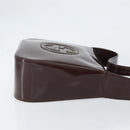 GUCCI Shoulder Bag Enamel Brown Silver 001 2214 1703 Auth ep12479-3