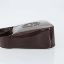 GUCCI Shoulder Bag Enamel Brown Silver 001 2214 1703 Auth ep12479-4