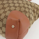 GUCCI Heart Bit GG Canvas Hand Bag 2way Brown Gold 269957 Auth ep12481-16