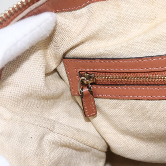 GUCCI Heart Bit GG Canvas Hand Bag 2way Brown Gold 269957 Auth ep12481