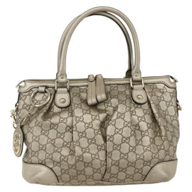 GUCCI GG Canvas Guccissima Sukey Bag 2way Champagne Gold 247902 Auth ep12482 - 0