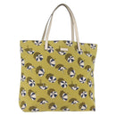 GUCCI Tote Bag Canvas Gold Green 295252 Auth ep12483-1