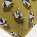 GUCCI Tote Bag Canvas Gold Green 295252 Auth ep12483-13