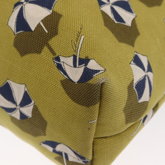 GUCCI Tote Bag Canvas Gold Green 295252 Auth ep12483