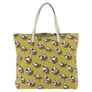 GUCCI Tote Bag Canvas Gold Green 295252 Auth ep12483-3