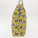 GUCCI Tote Bag Canvas Gold Green 295252 Auth ep12483-5