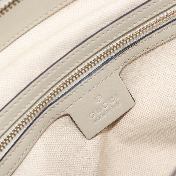 GUCCI GG Canvas Web Sherry Line Pretty Tote Bag Beige Red 257063 Auth ep12484